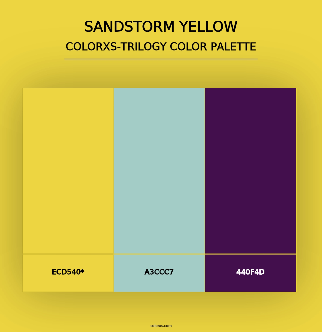 Sandstorm Yellow - Colorxs Trilogy Palette