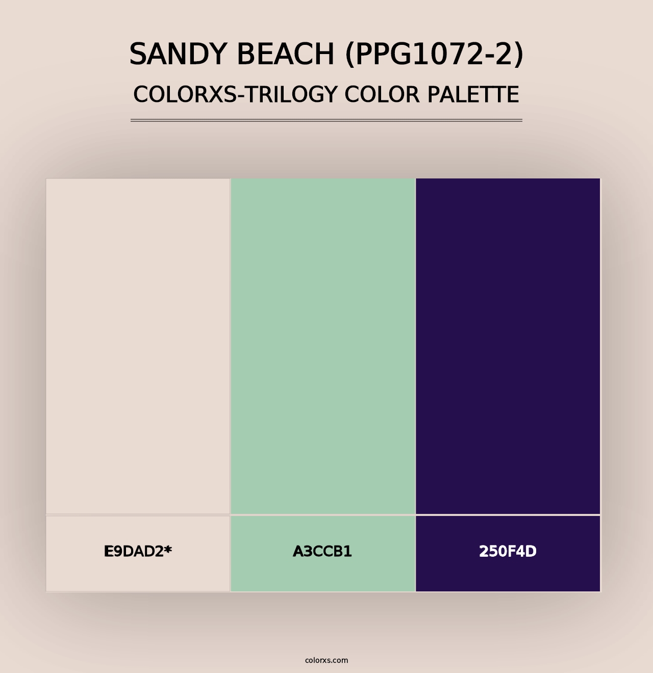 Sandy Beach (PPG1072-2) - Colorxs Trilogy Palette