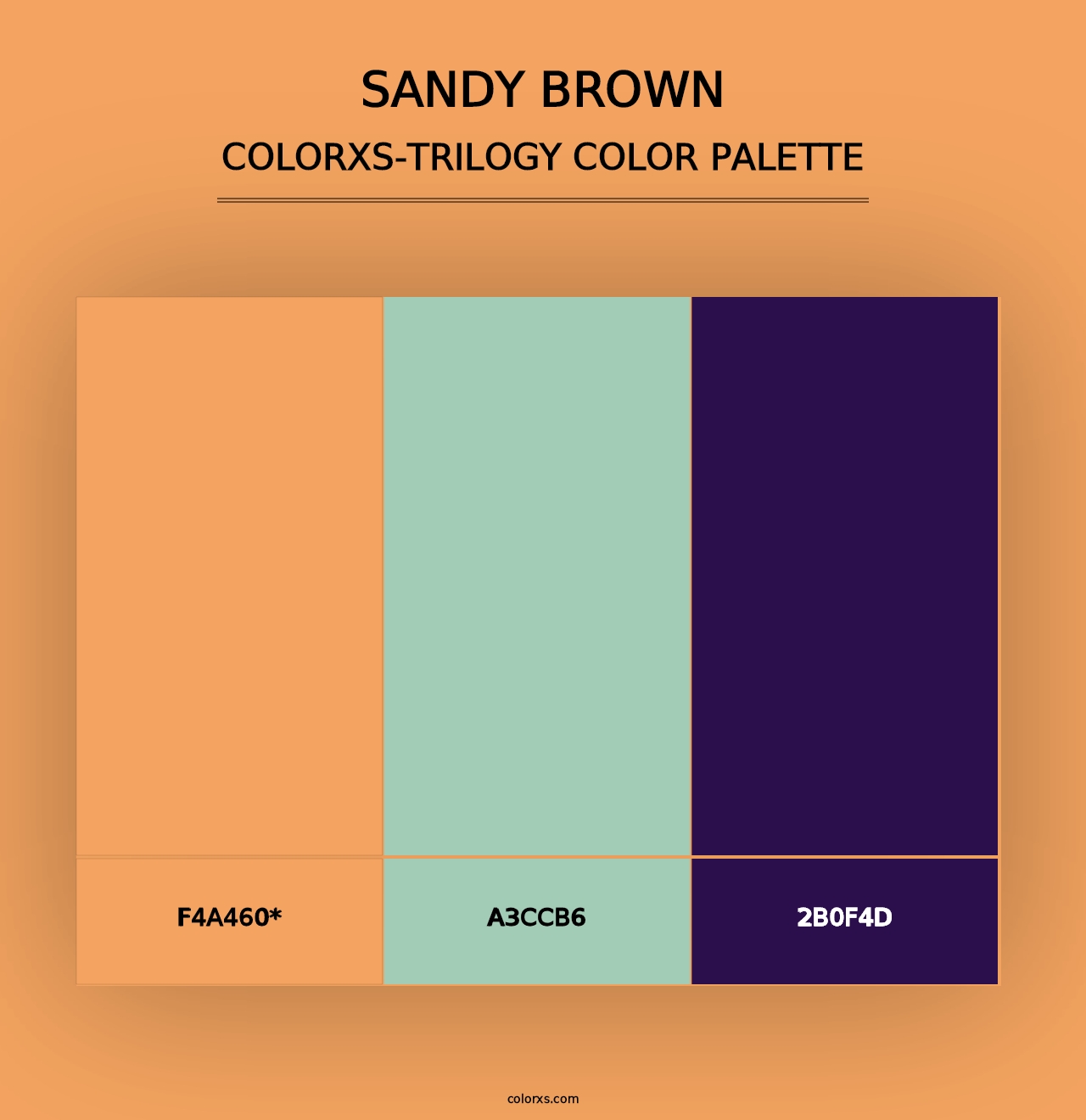 Sandy Brown - Colorxs Trilogy Palette