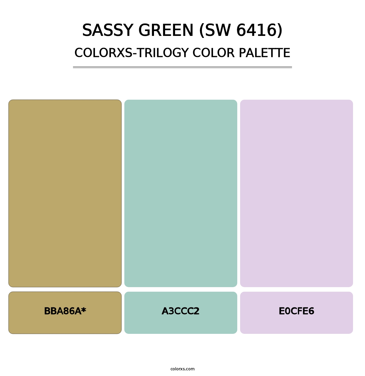 Sassy Green (SW 6416) - Colorxs Trilogy Palette