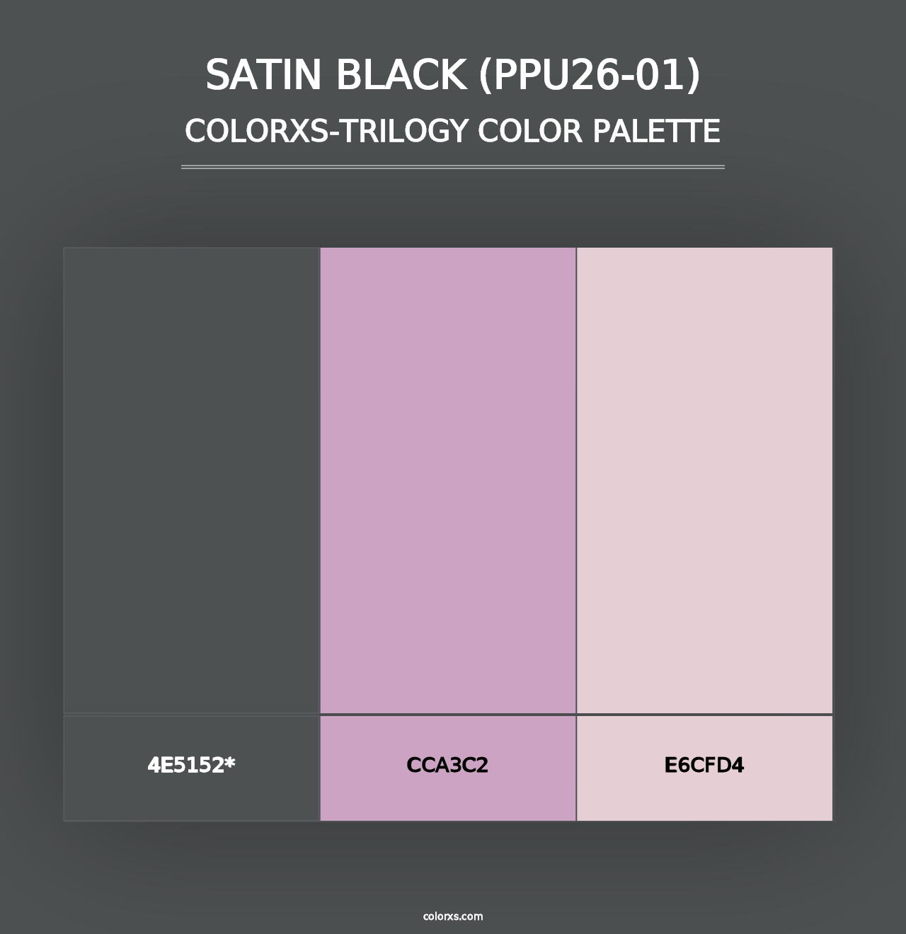 Satin Black (PPU26-01) - Colorxs Trilogy Palette