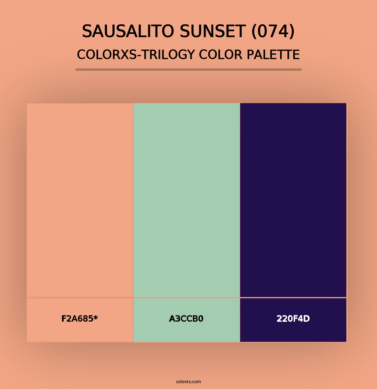 Sausalito Sunset (074) - Colorxs Trilogy Palette