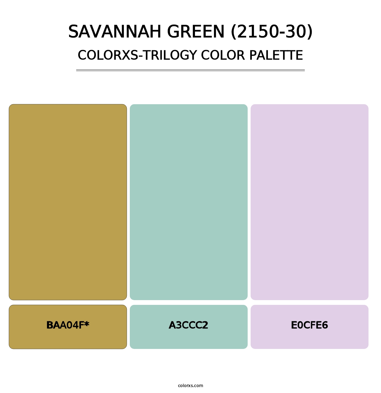 Savannah Green (2150-30) - Colorxs Trilogy Palette