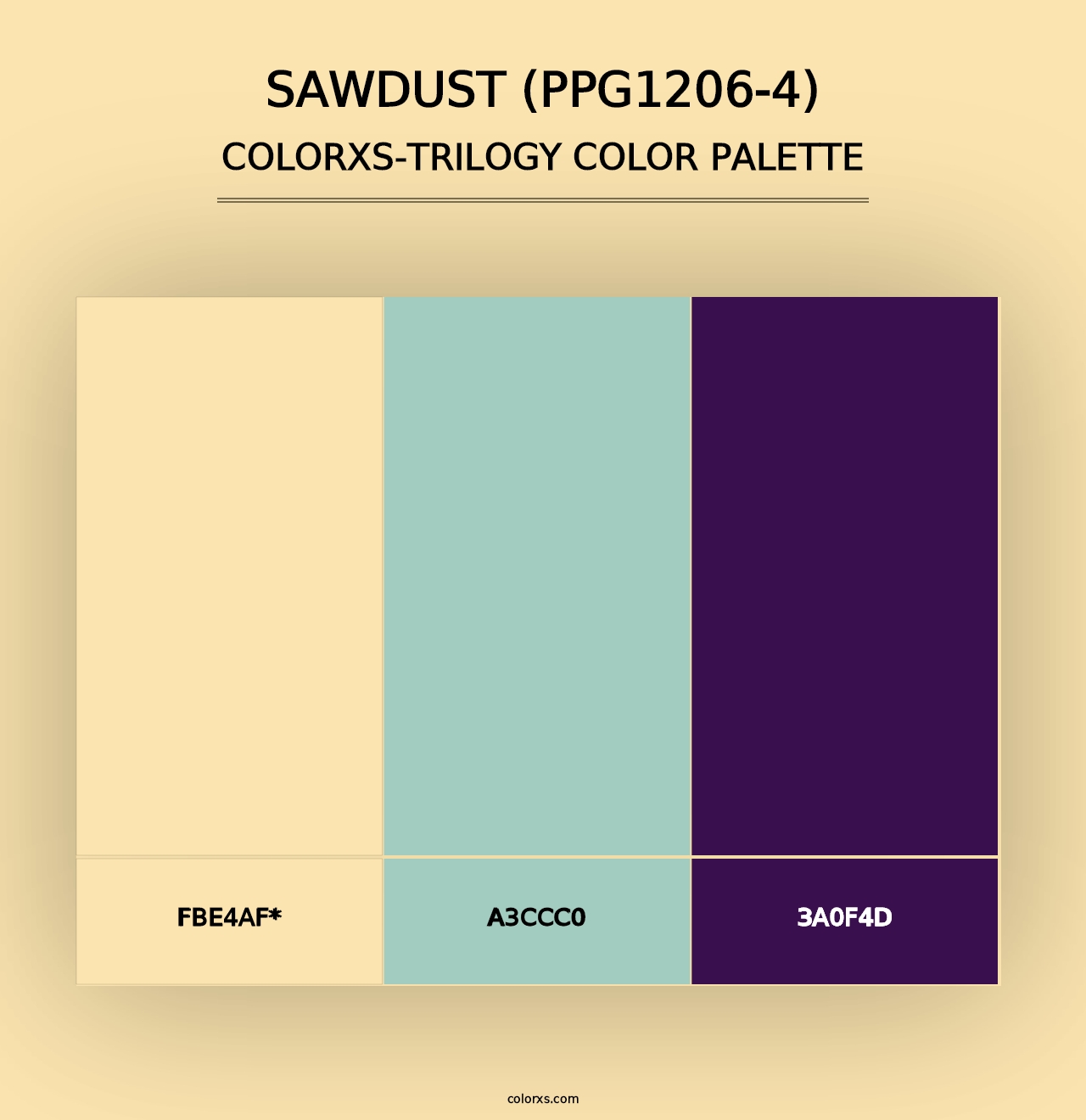 Sawdust (PPG1206-4) - Colorxs Trilogy Palette