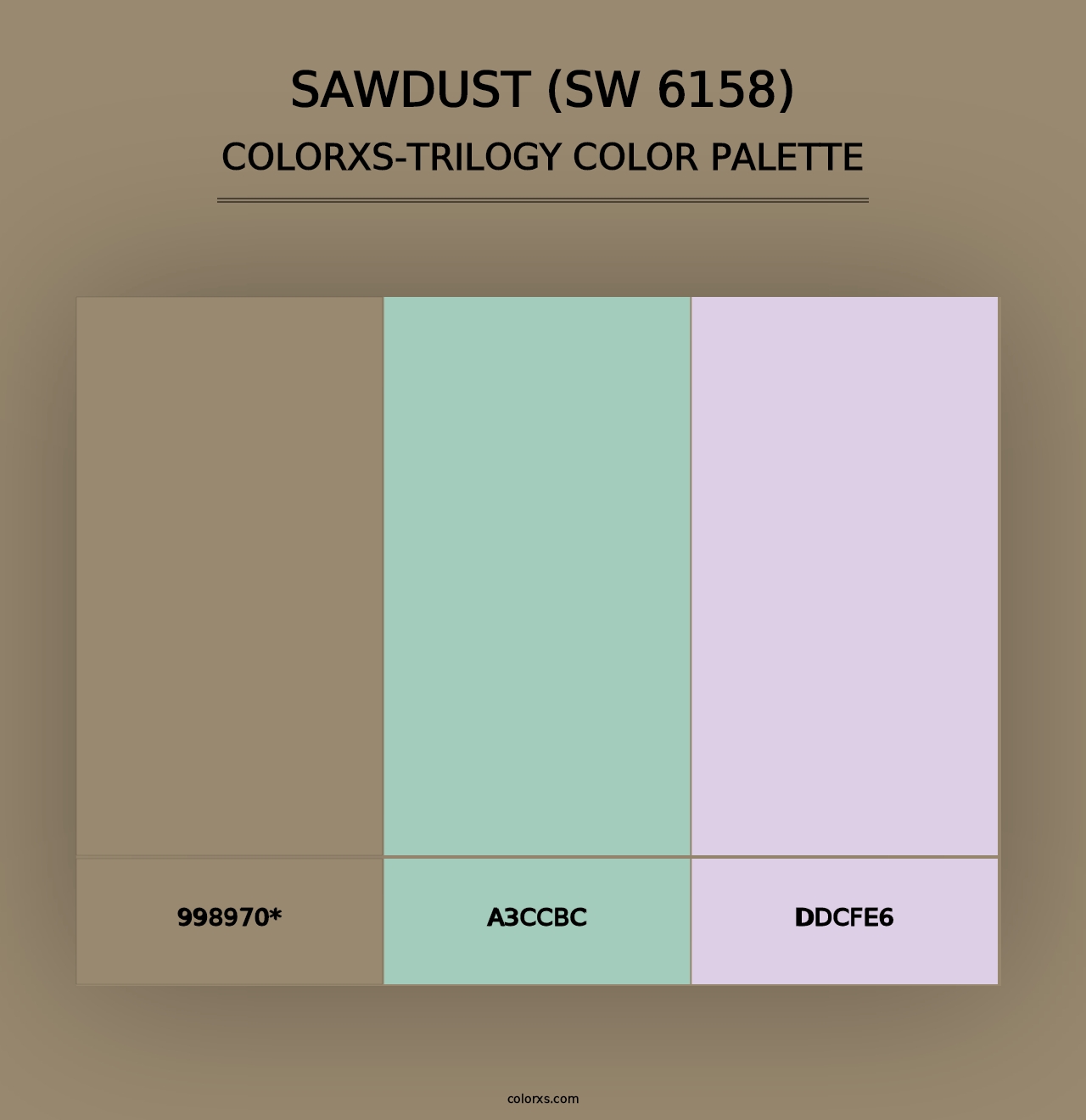 Sawdust (SW 6158) - Colorxs Trilogy Palette