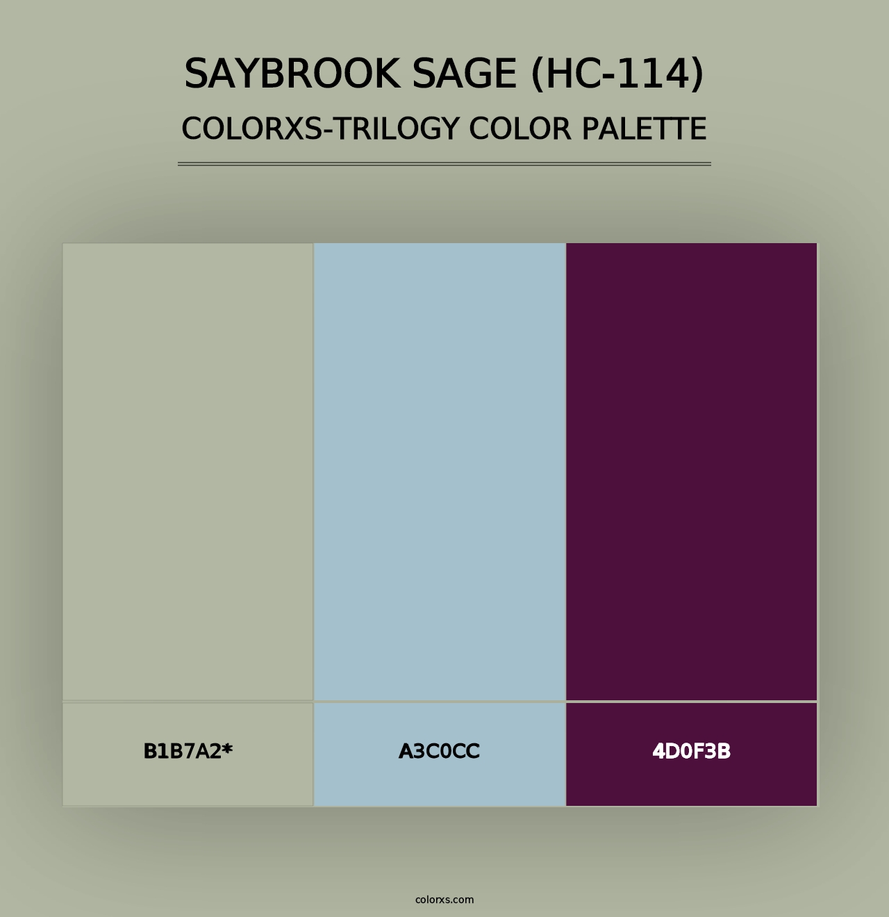 Saybrook Sage (HC-114) - Colorxs Trilogy Palette