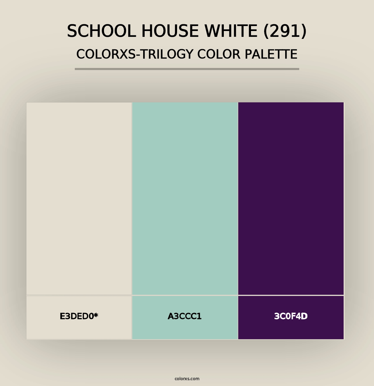 School House White (291) - Colorxs Trilogy Palette