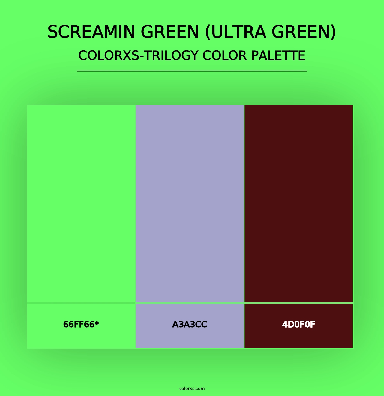 Screamin Green (Ultra Green) - Colorxs Trilogy Palette