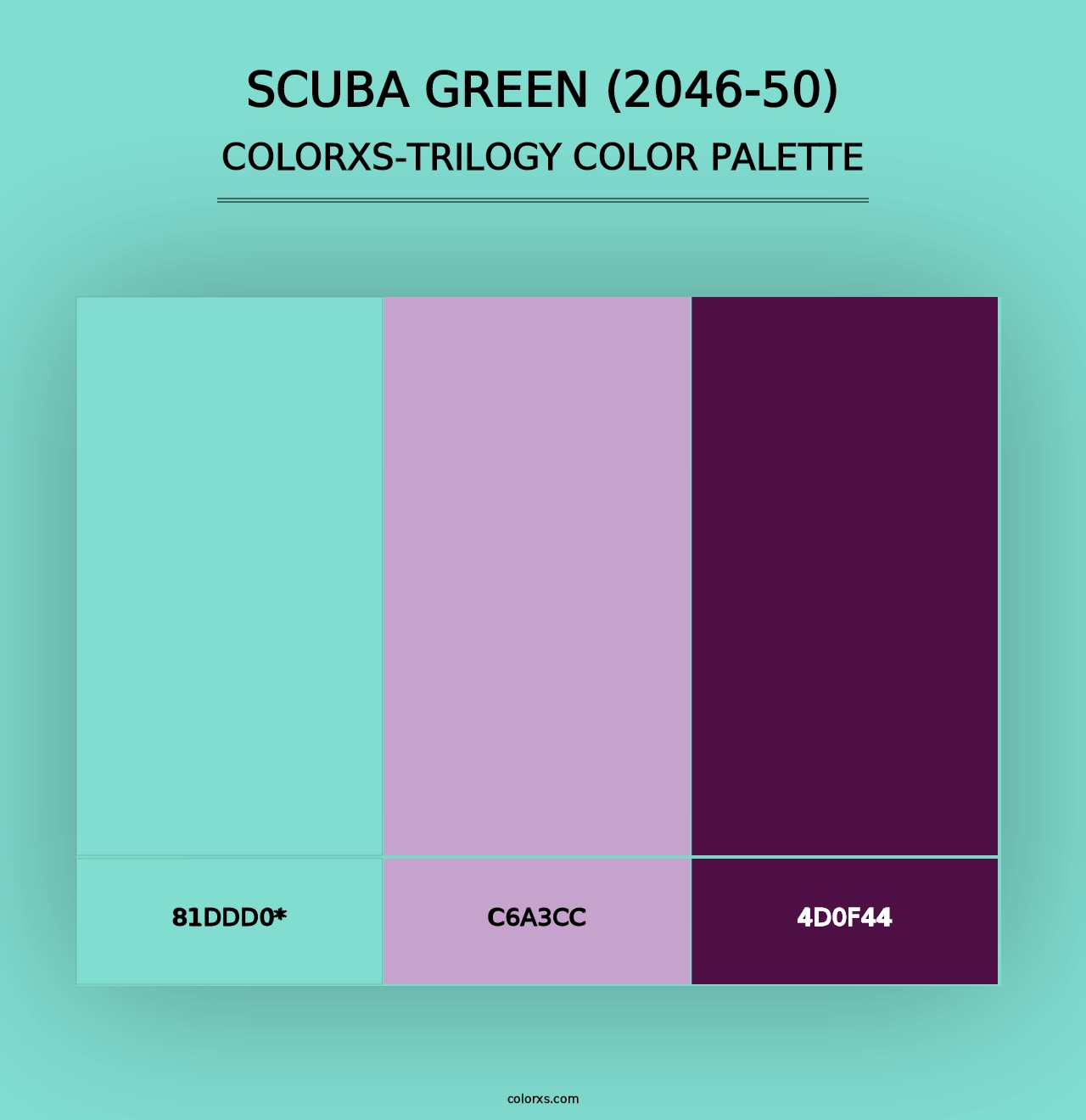 Scuba Green (2046-50) - Colorxs Trilogy Palette