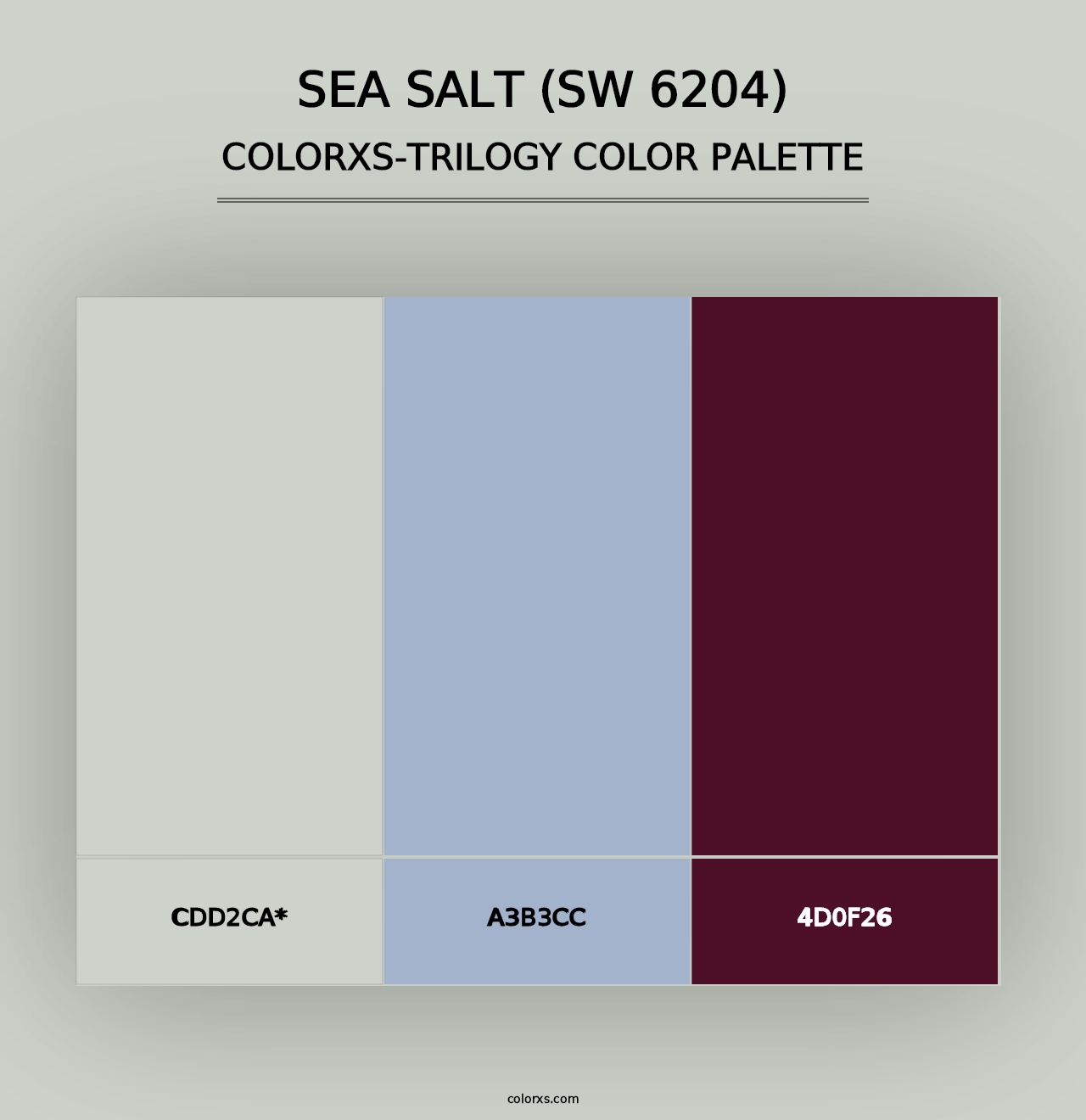 Sea Salt (SW 6204) - Colorxs Trilogy Palette