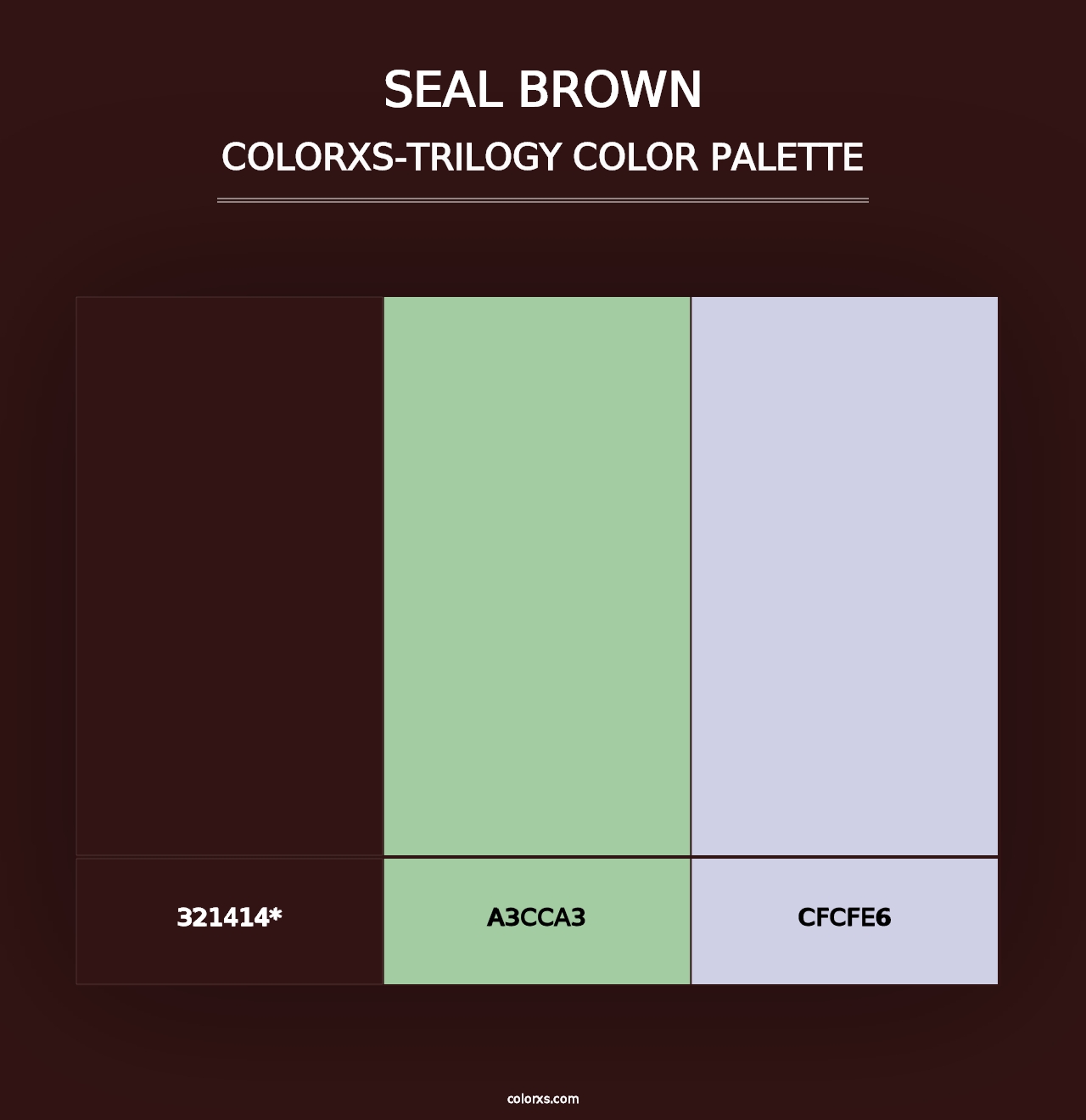 Seal brown - Colorxs Trilogy Palette