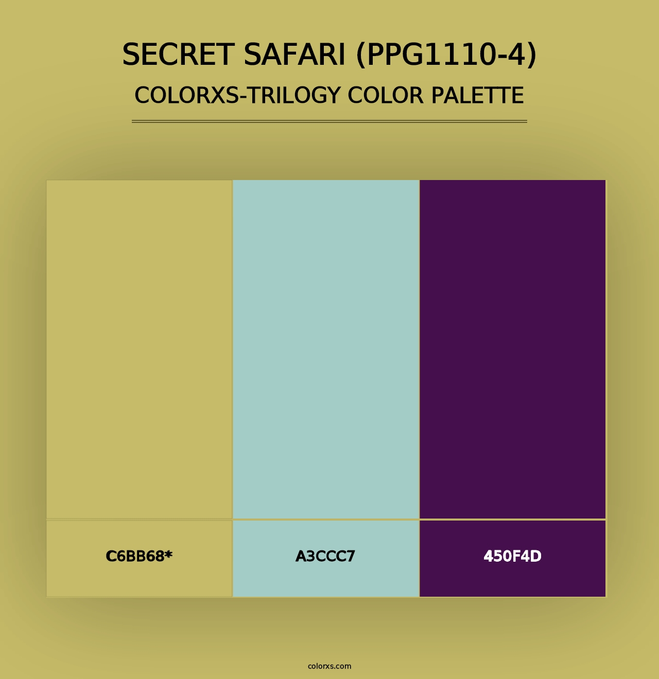 Secret Safari (PPG1110-4) - Colorxs Trilogy Palette