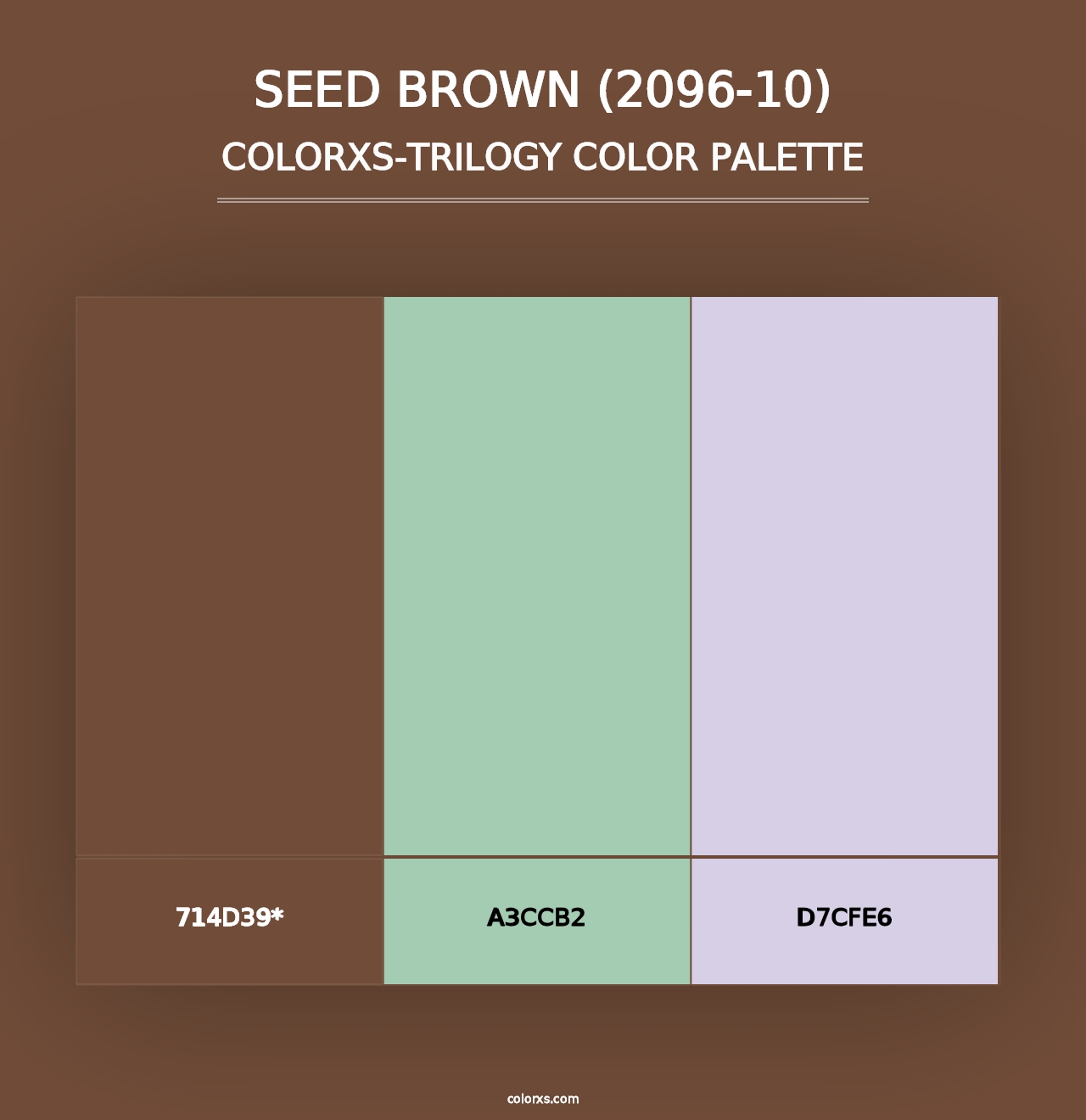 Seed Brown (2096-10) - Colorxs Trilogy Palette