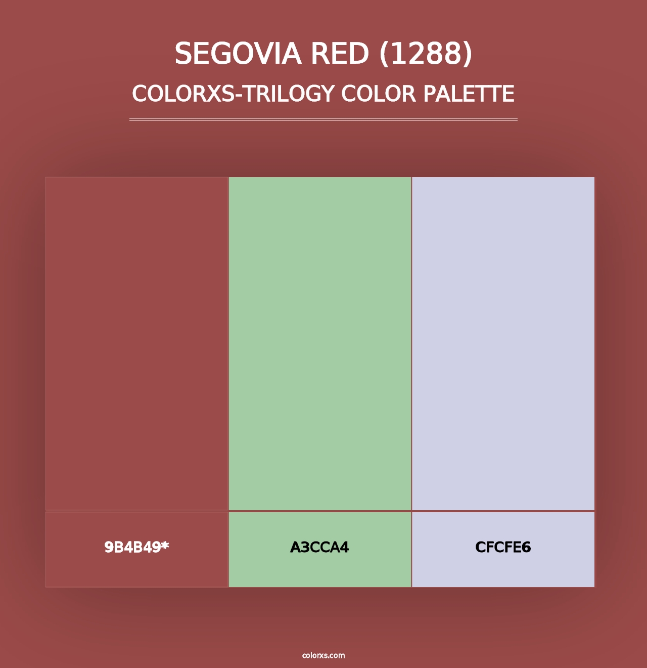 Segovia Red (1288) - Colorxs Trilogy Palette