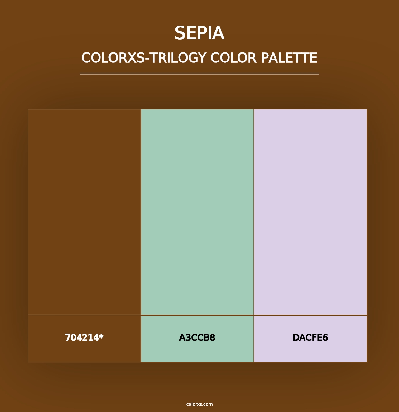 Sepia - Colorxs Trilogy Palette