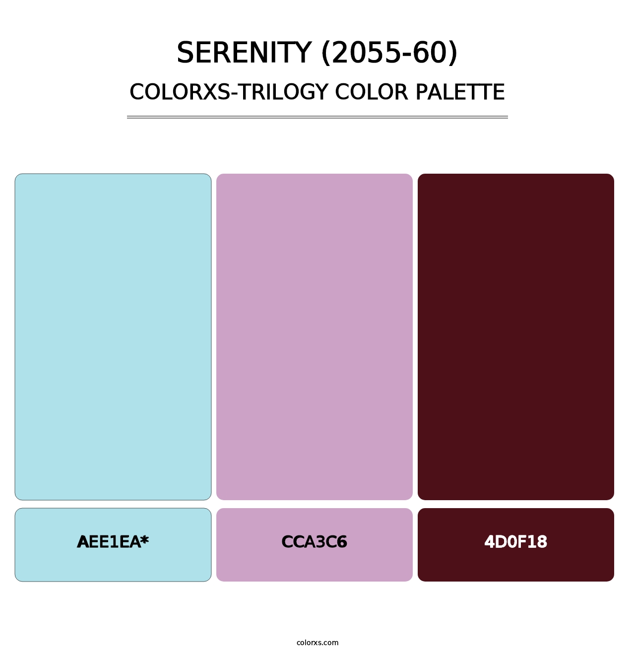 Serenity (2055-60) - Colorxs Trilogy Palette