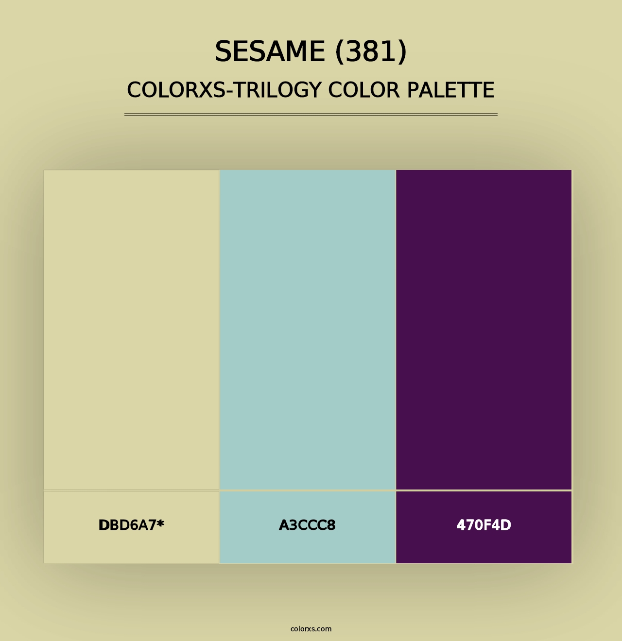 Sesame (381) - Colorxs Trilogy Palette