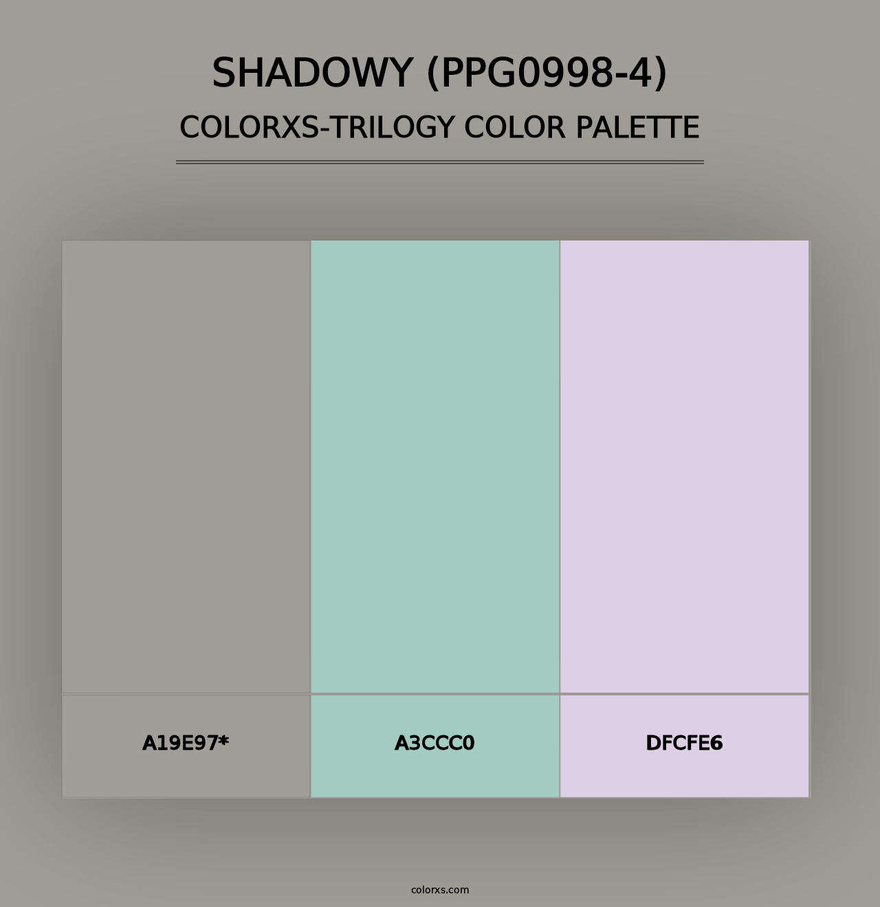 Shadowy (PPG0998-4) - Colorxs Trilogy Palette