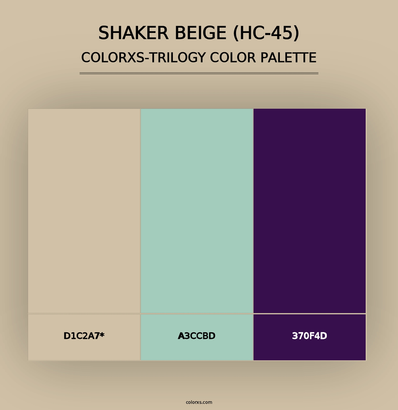 Shaker Beige (HC-45) - Colorxs Trilogy Palette