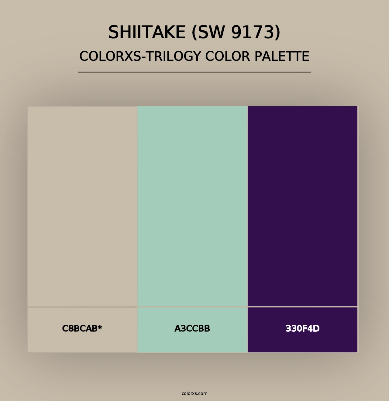 Shiitake (SW 9173) - Colorxs Trilogy Palette