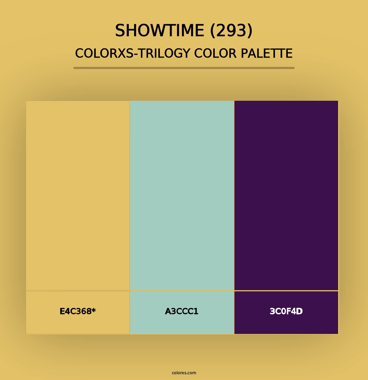 Showtime (293) - Colorxs Trilogy Palette