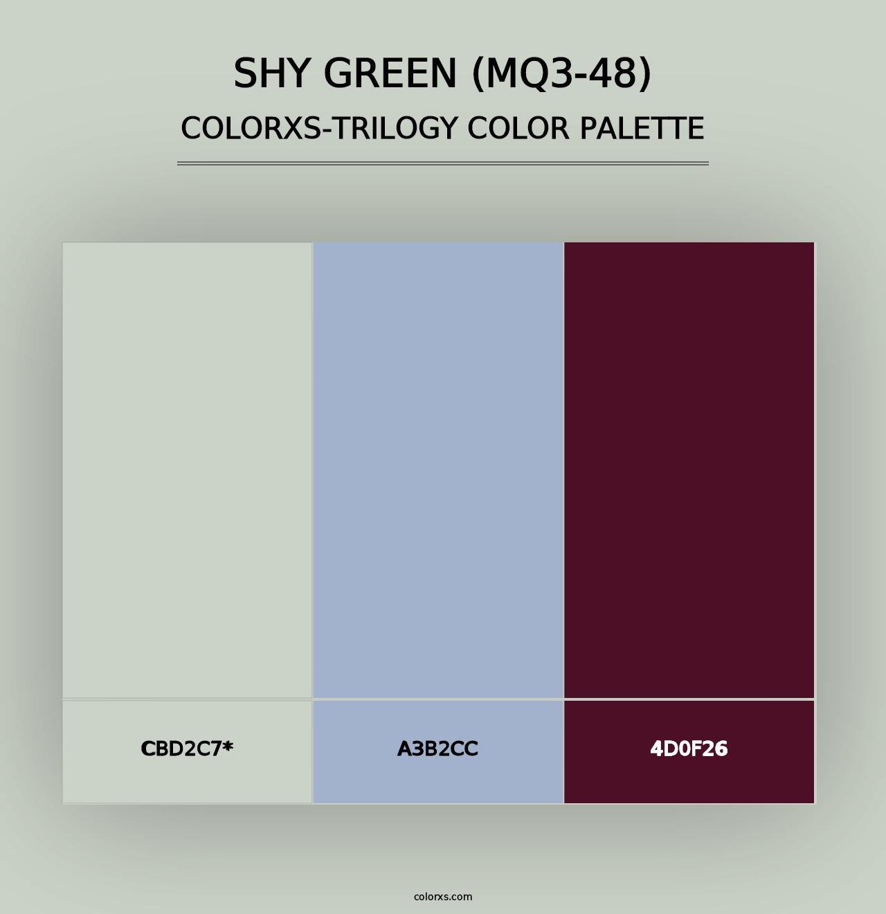 Shy Green (MQ3-48) - Colorxs Trilogy Palette