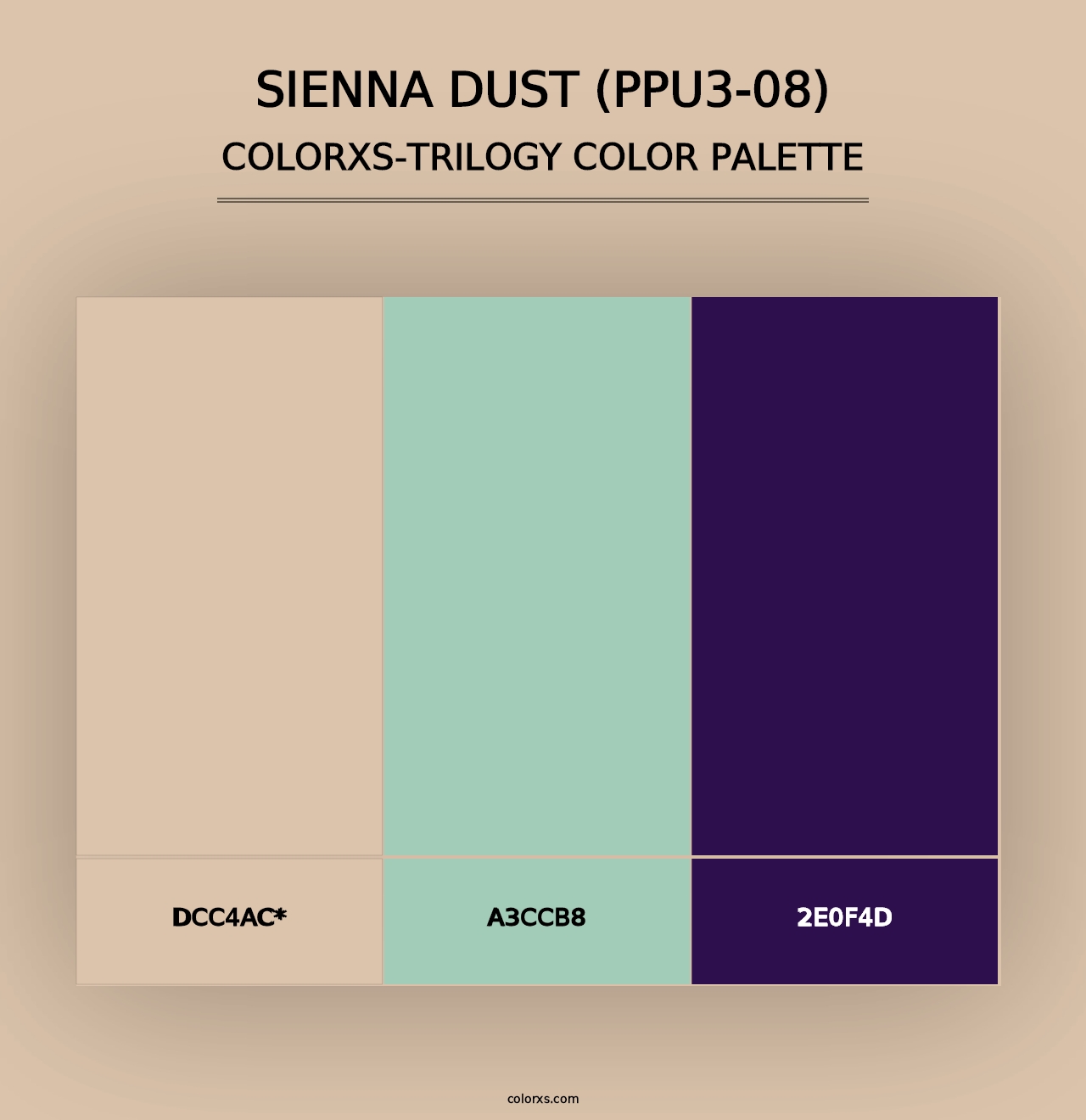 Sienna Dust (PPU3-08) - Colorxs Trilogy Palette