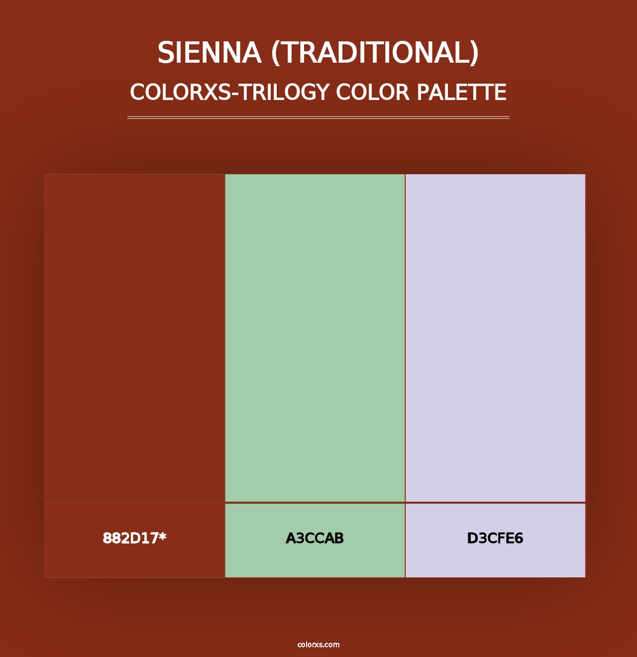 Sienna (Traditional) - Colorxs Trilogy Palette