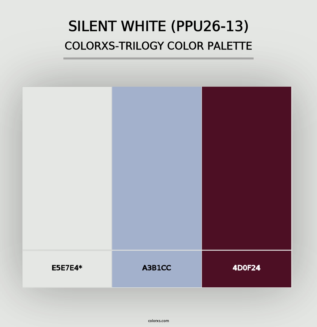 Silent White (PPU26-13) - Colorxs Trilogy Palette