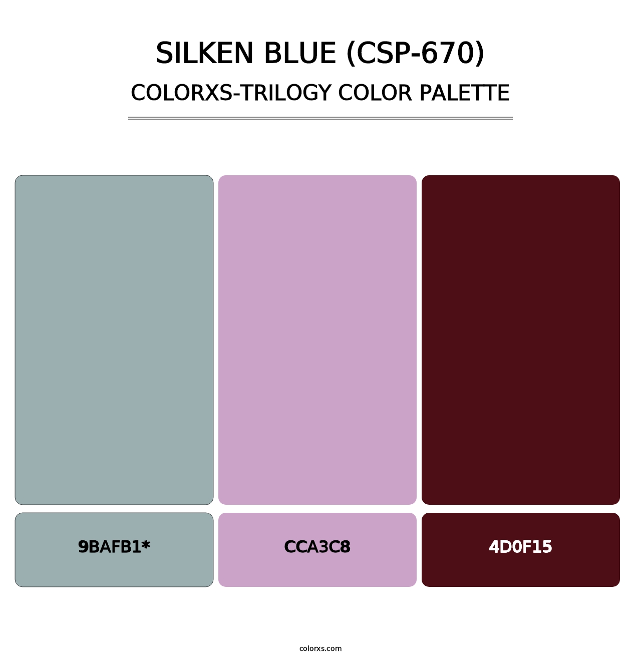 Silken Blue (CSP-670) - Colorxs Trilogy Palette
