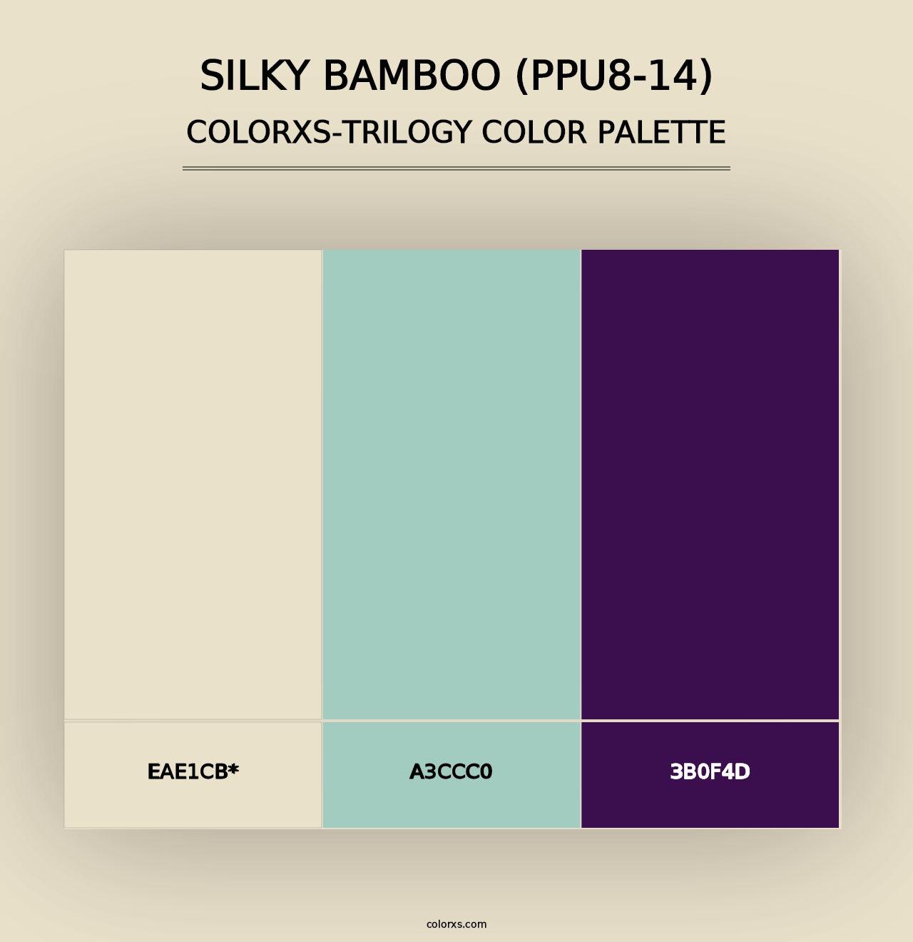 Silky Bamboo (PPU8-14) - Colorxs Trilogy Palette