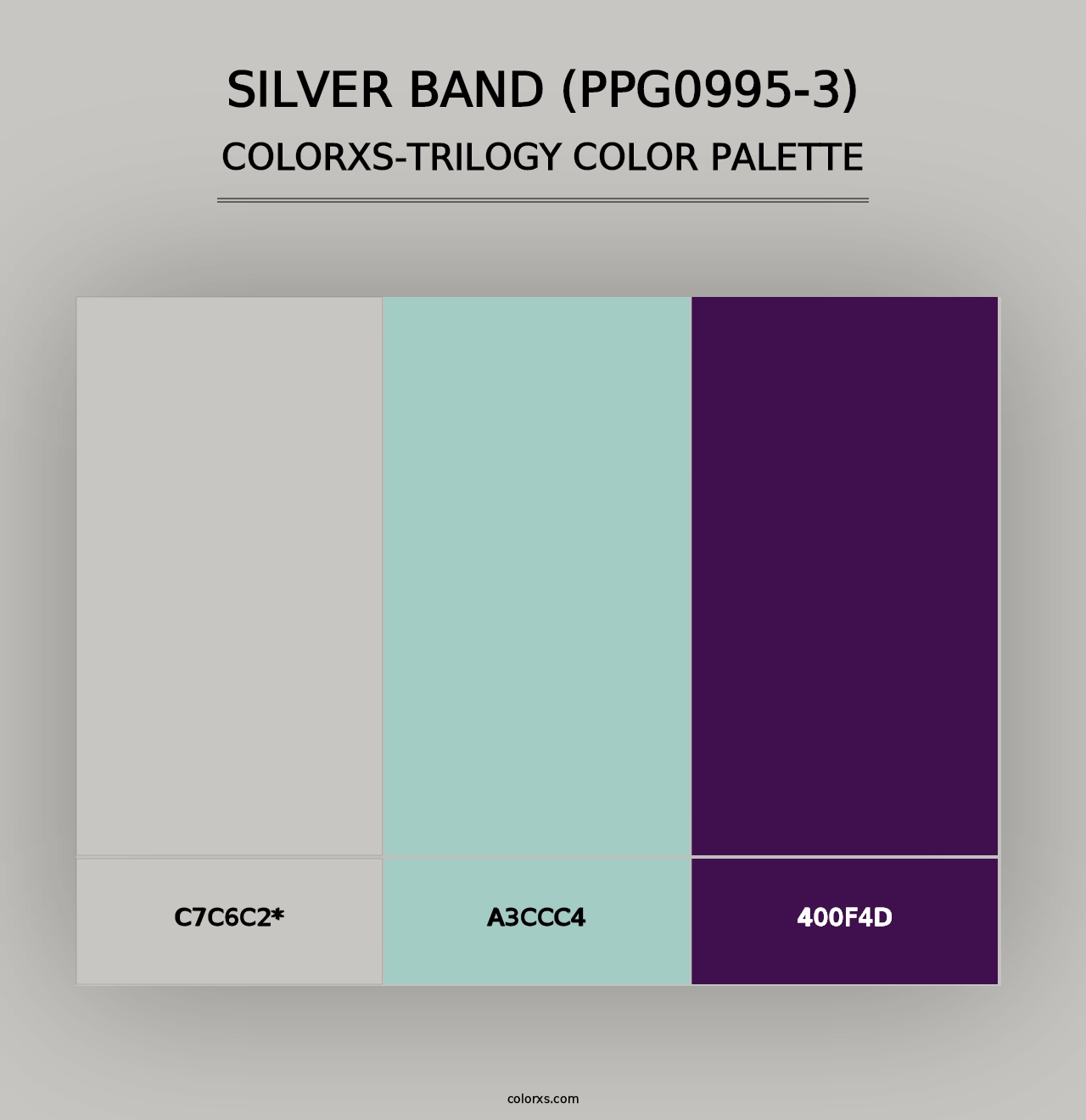 Silver Band (PPG0995-3) - Colorxs Trilogy Palette