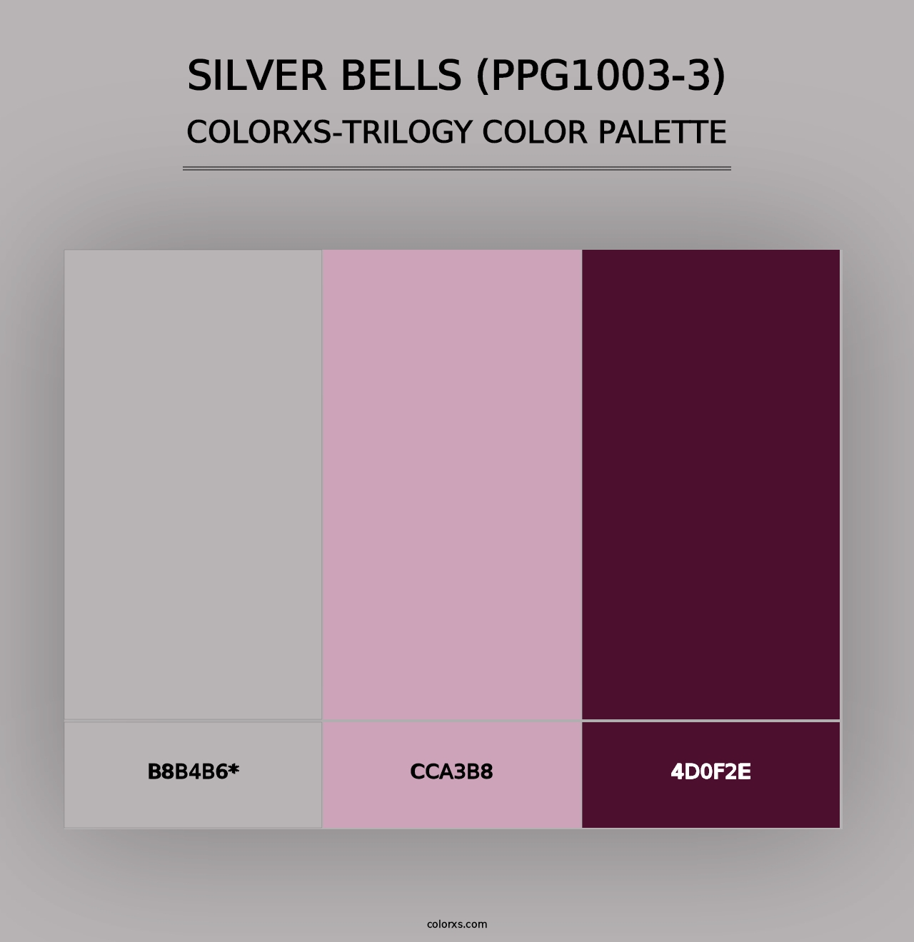 Silver Bells (PPG1003-3) - Colorxs Trilogy Palette