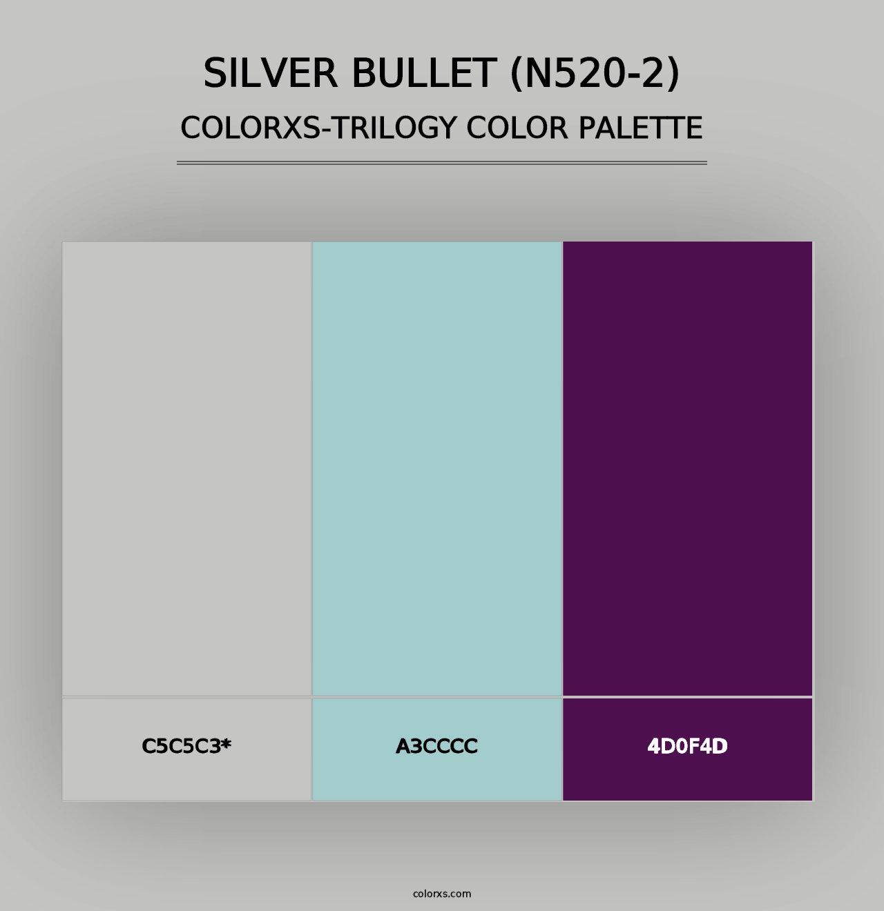 Silver Bullet (N520-2) - Colorxs Trilogy Palette