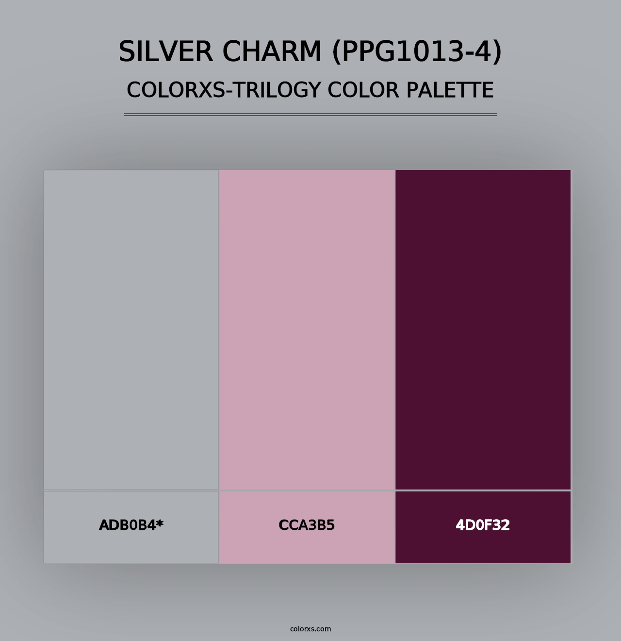 Silver Charm (PPG1013-4) - Colorxs Trilogy Palette