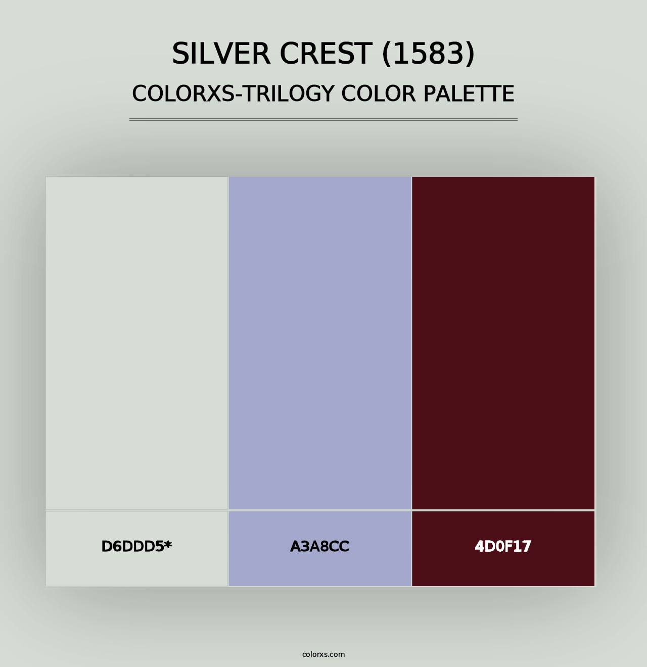 Silver Crest (1583) - Colorxs Trilogy Palette