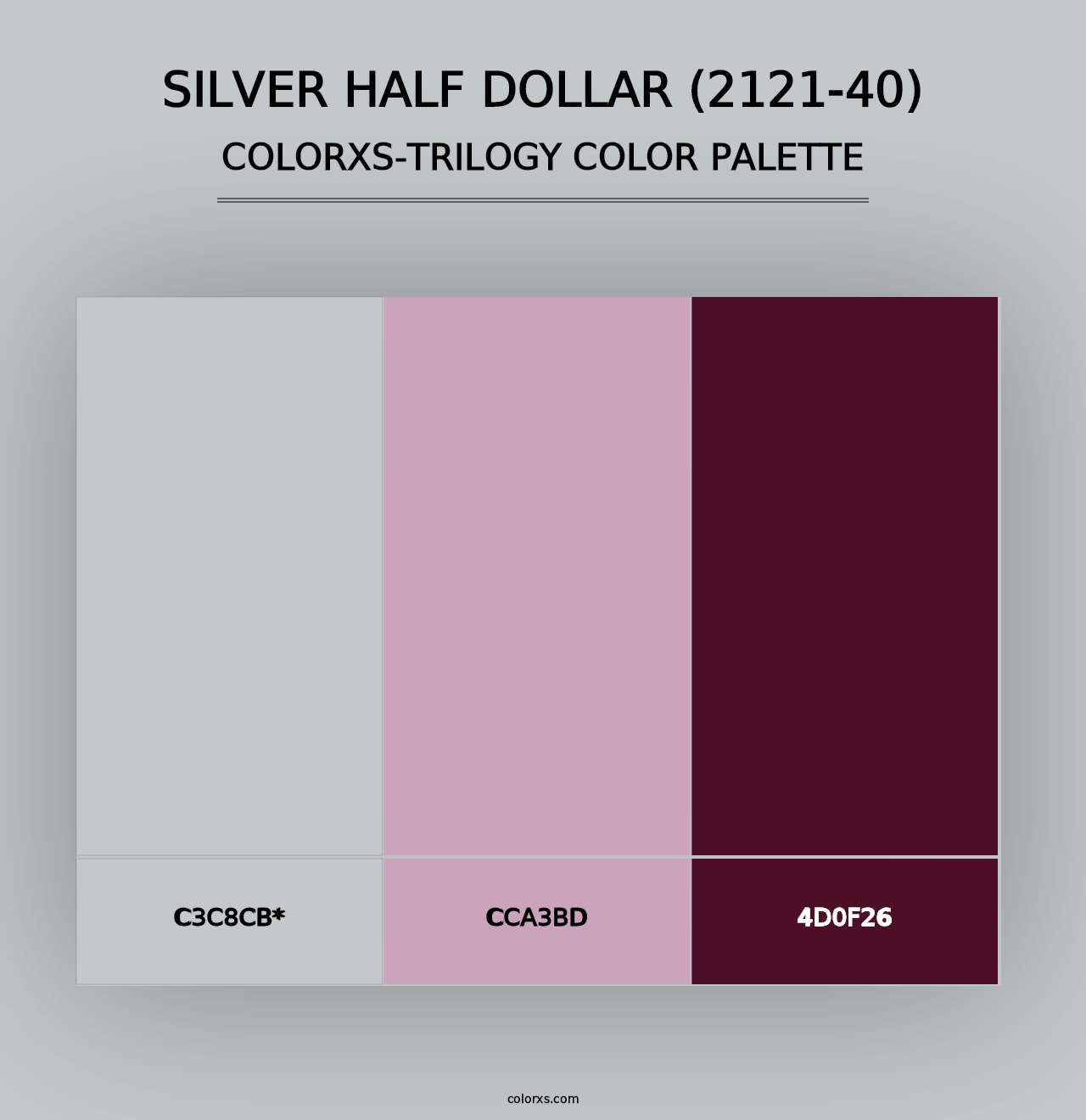 Silver Half Dollar (2121-40) - Colorxs Trilogy Palette