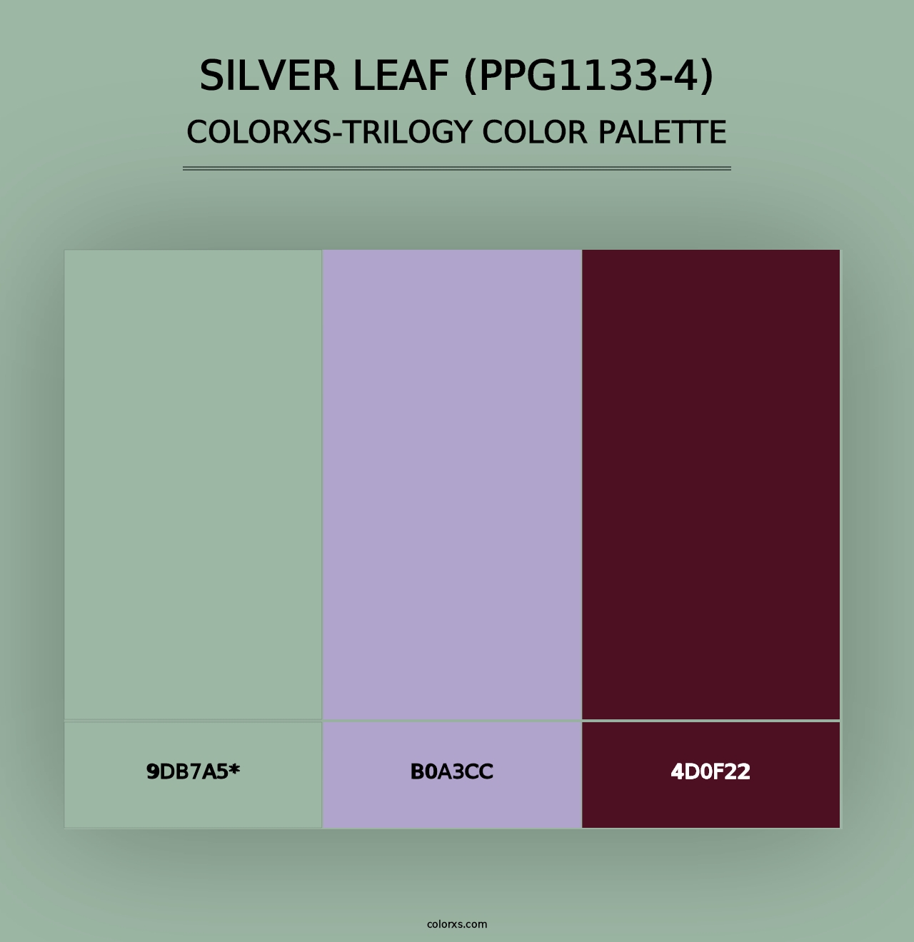 Silver Leaf (PPG1133-4) - Colorxs Trilogy Palette