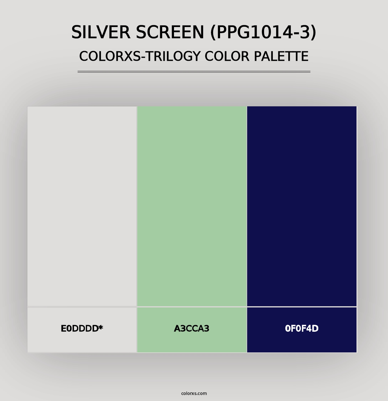 Silver Screen (PPG1014-3) - Colorxs Trilogy Palette