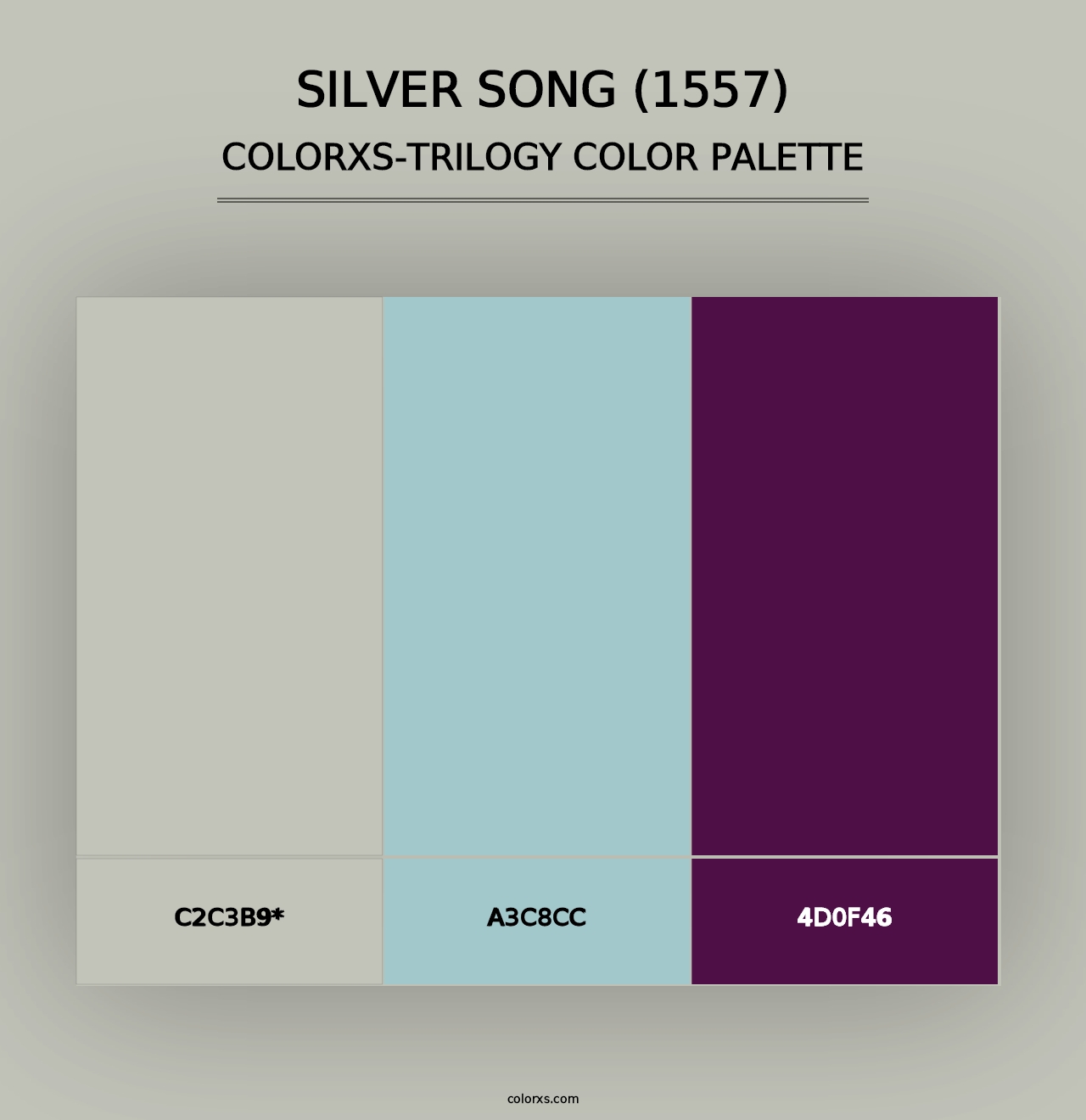 Silver Song (1557) - Colorxs Trilogy Palette