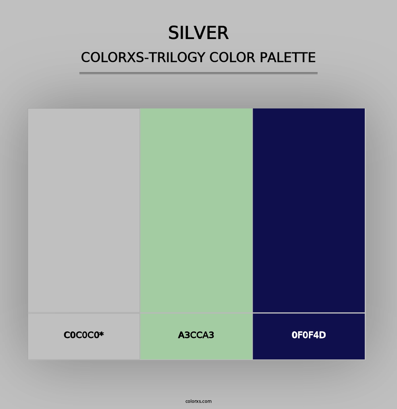 Silver - Colorxs Trilogy Palette