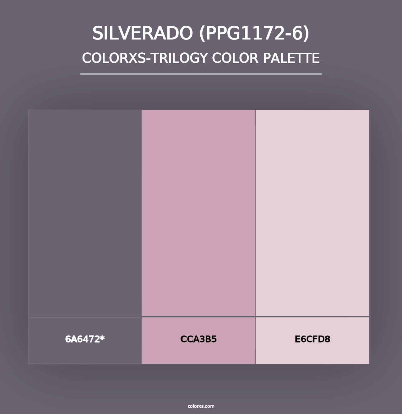 Silverado (PPG1172-6) - Colorxs Trilogy Palette