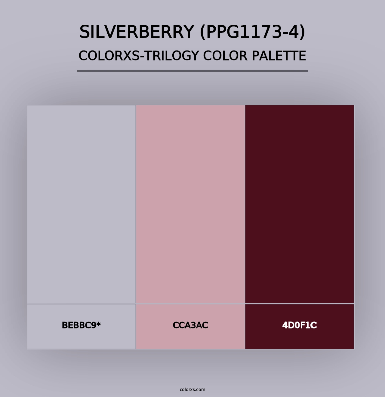 Silverberry (PPG1173-4) - Colorxs Trilogy Palette