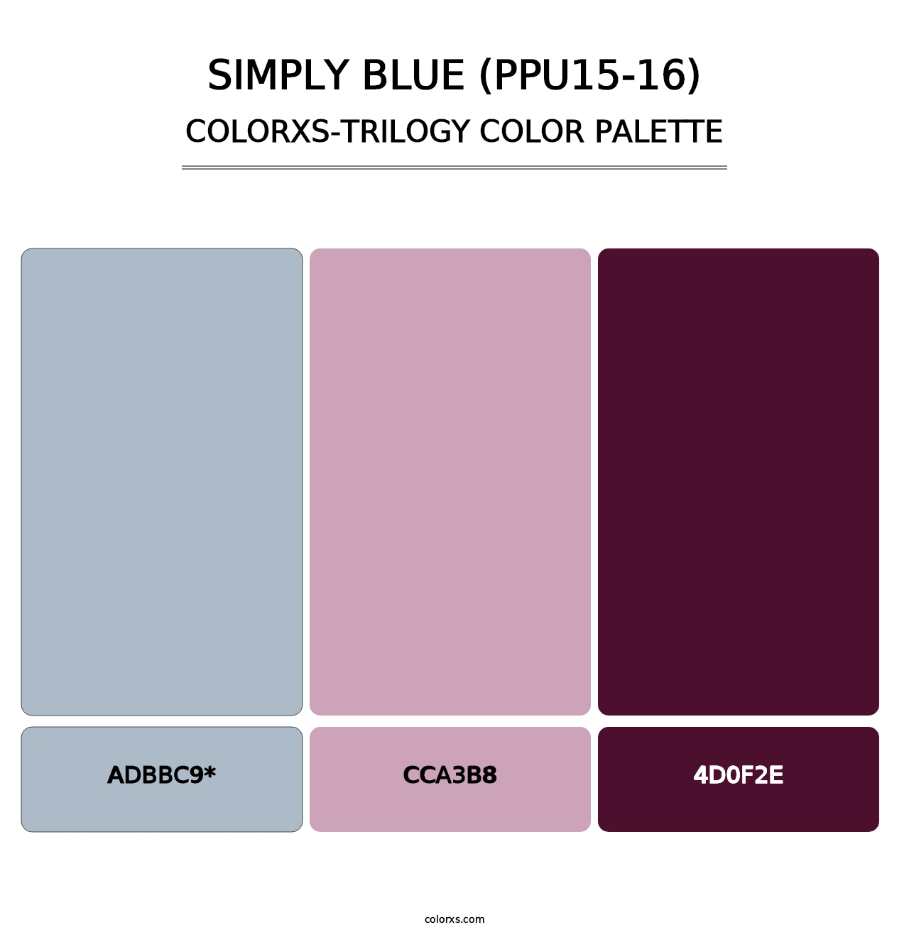 Simply Blue (PPU15-16) - Colorxs Trilogy Palette