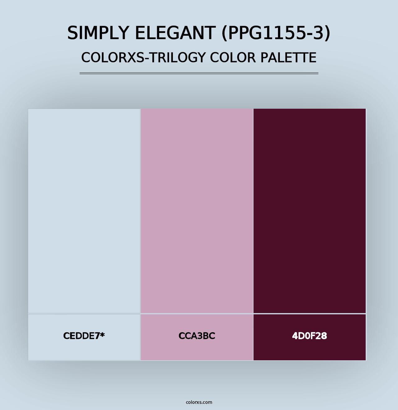 Simply Elegant (PPG1155-3) - Colorxs Trilogy Palette