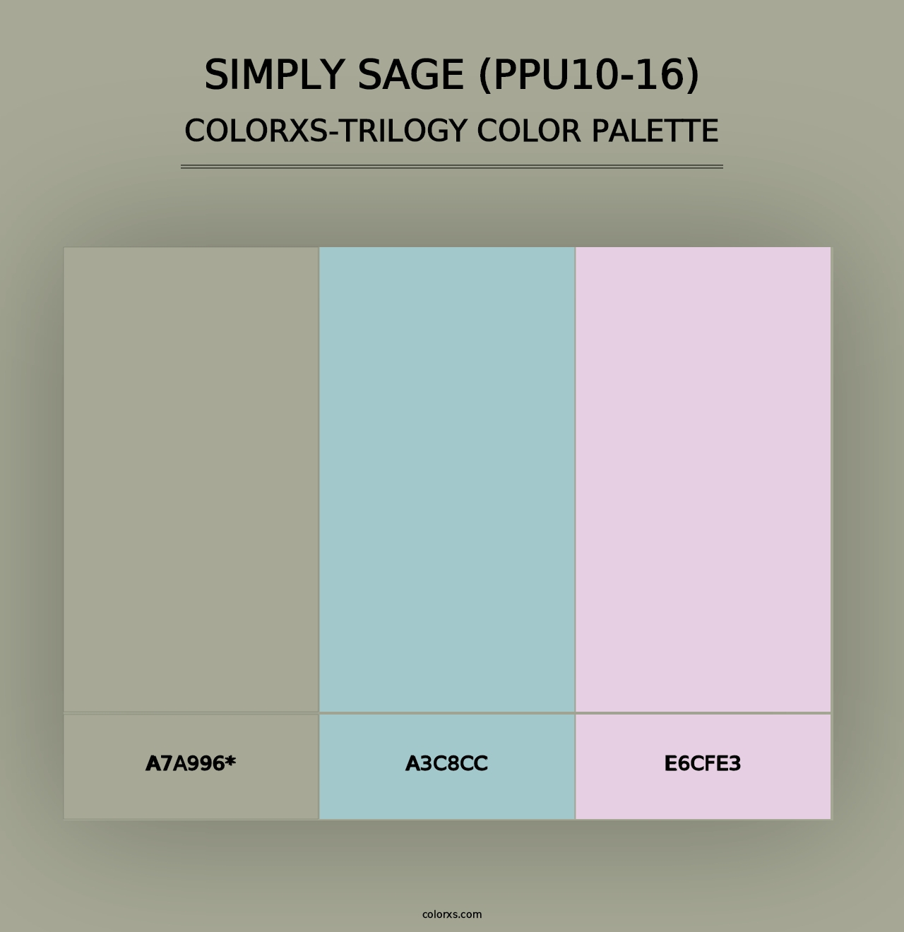 Simply Sage (PPU10-16) - Colorxs Trilogy Palette