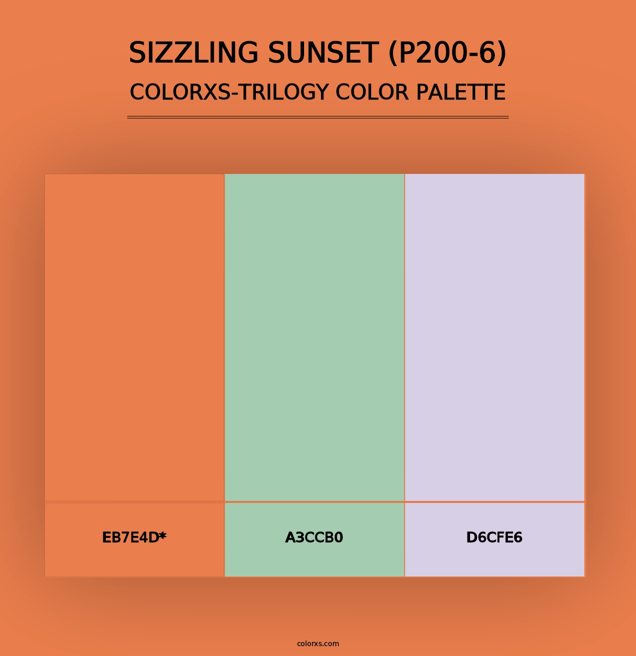 Sizzling Sunset (P200-6) - Colorxs Trilogy Palette