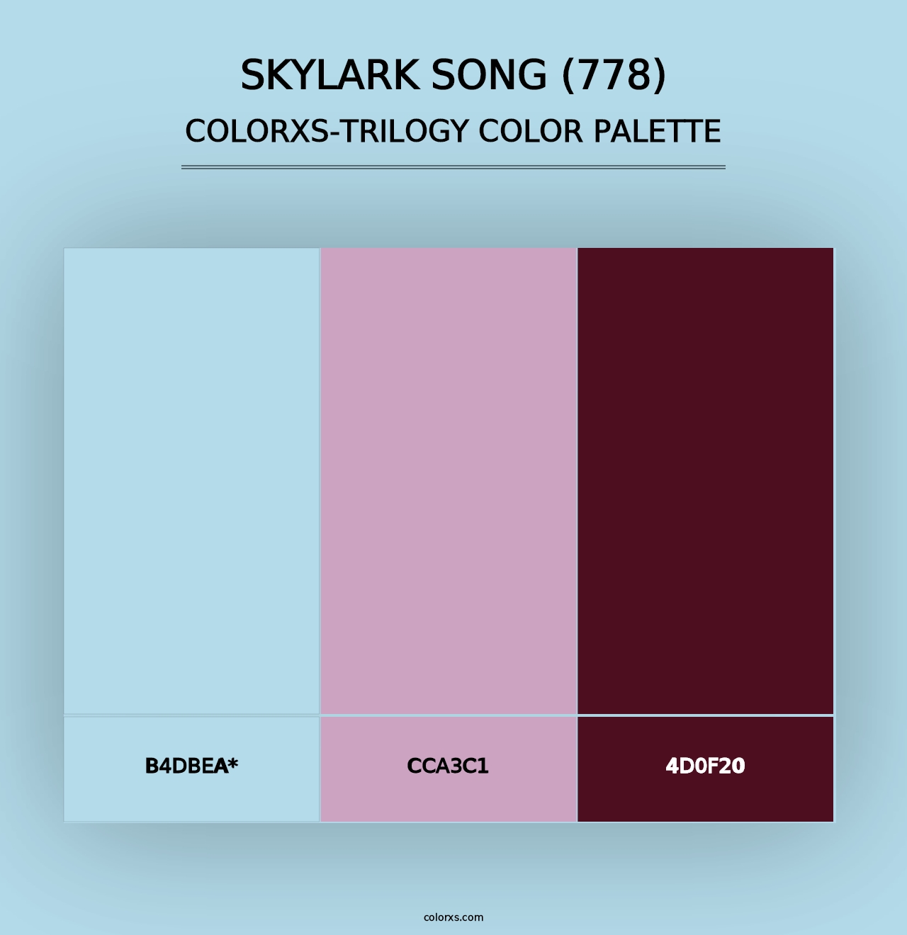 Skylark Song (778) - Colorxs Trilogy Palette