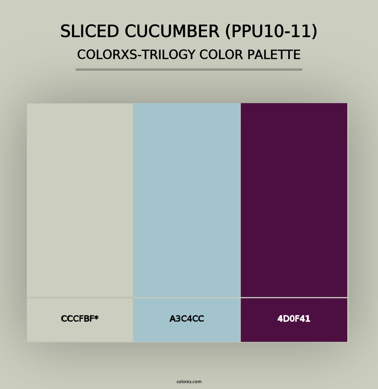 Sliced Cucumber (PPU10-11) - Colorxs Trilogy Palette