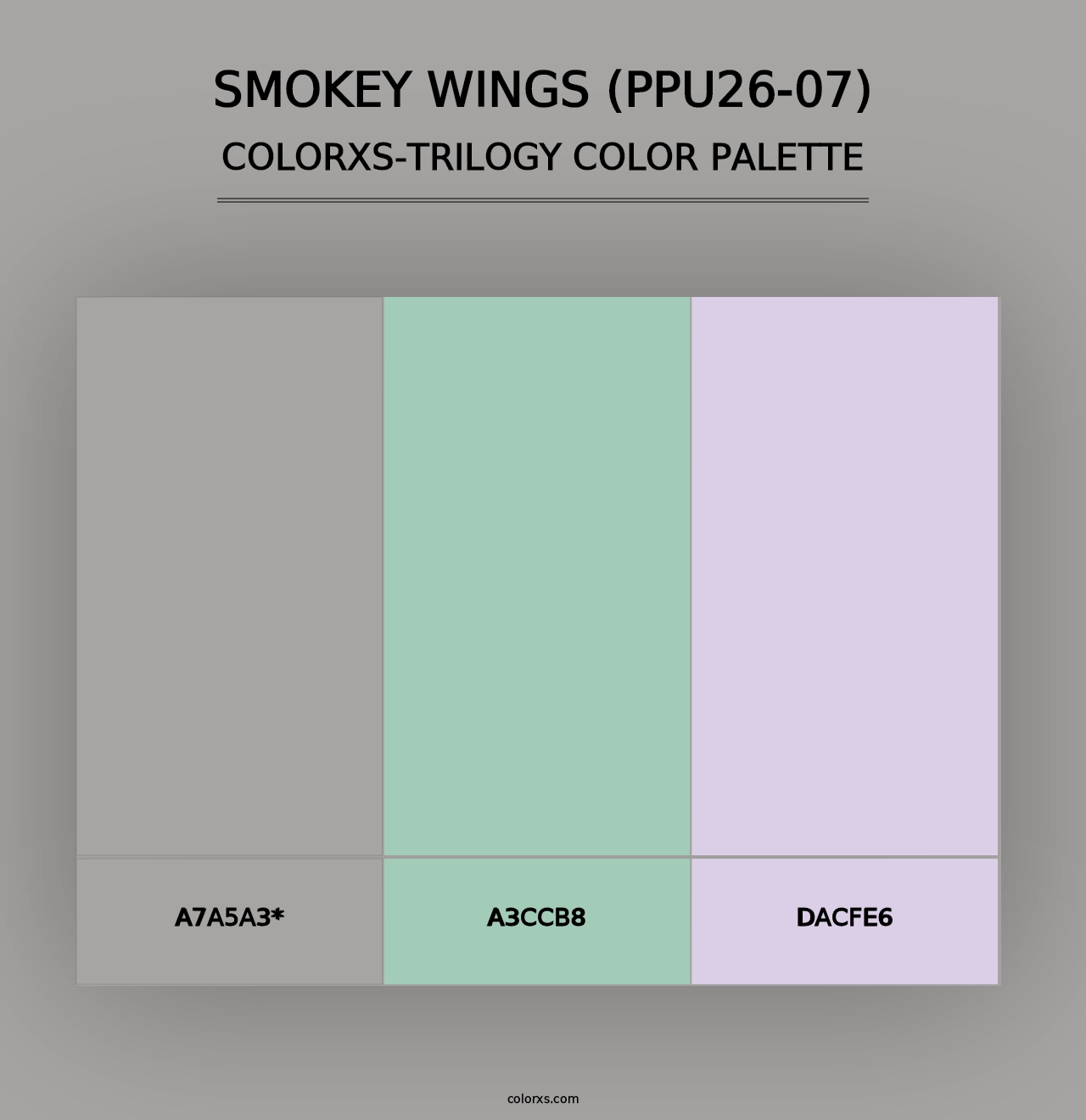 Smokey Wings (PPU26-07) - Colorxs Trilogy Palette